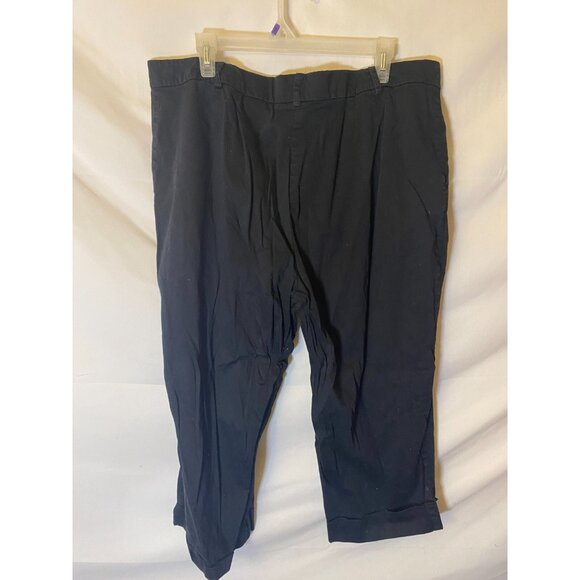 George Womens Plus Size 18W Black Dress Pants Stretch Basic Pockets Career 1X - Picture 2 of 2
